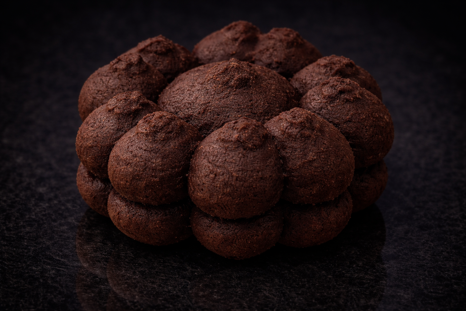Galleta de chocolate con mermelada de chabacano