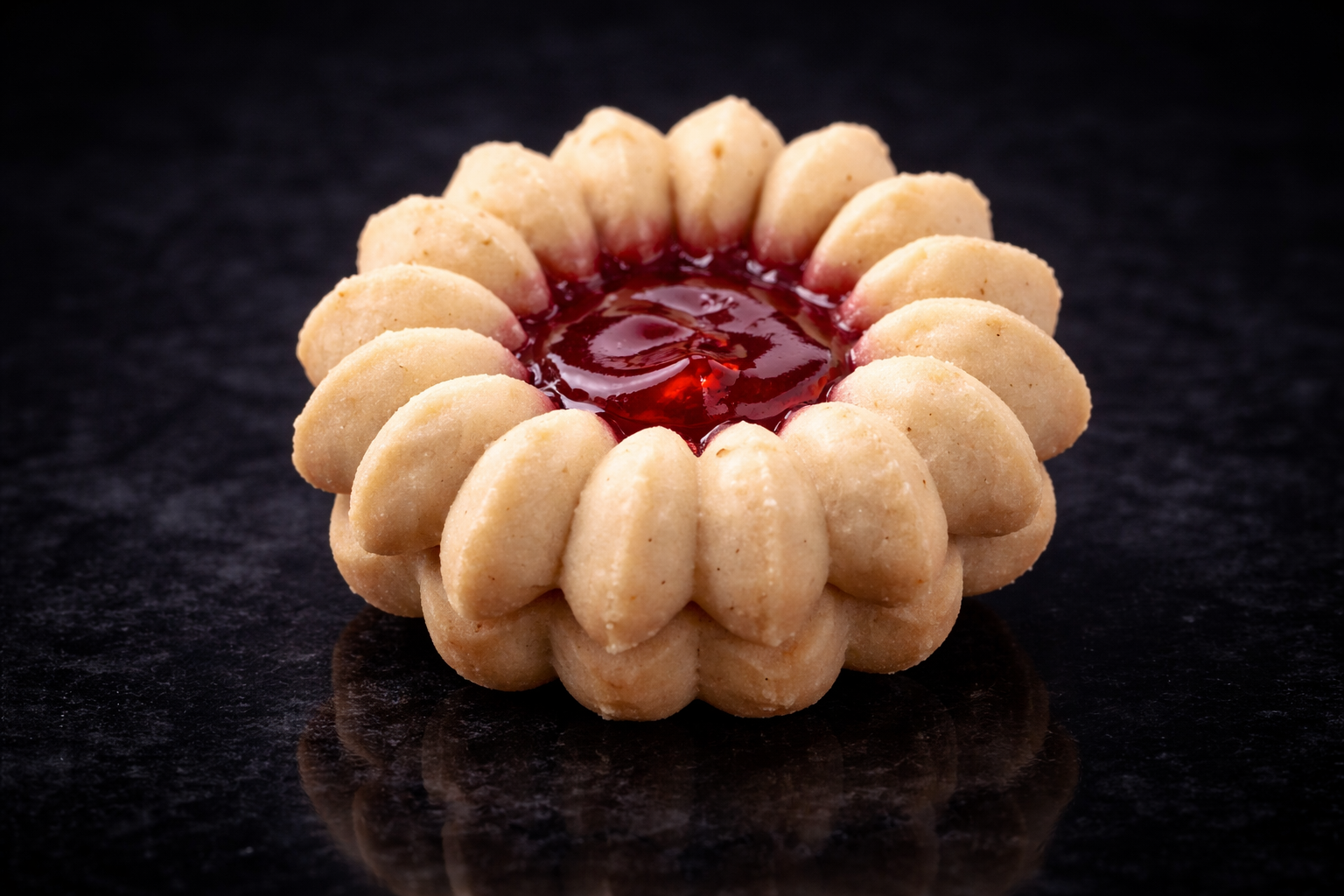 Galleta natural con mermelada de frutos rojos